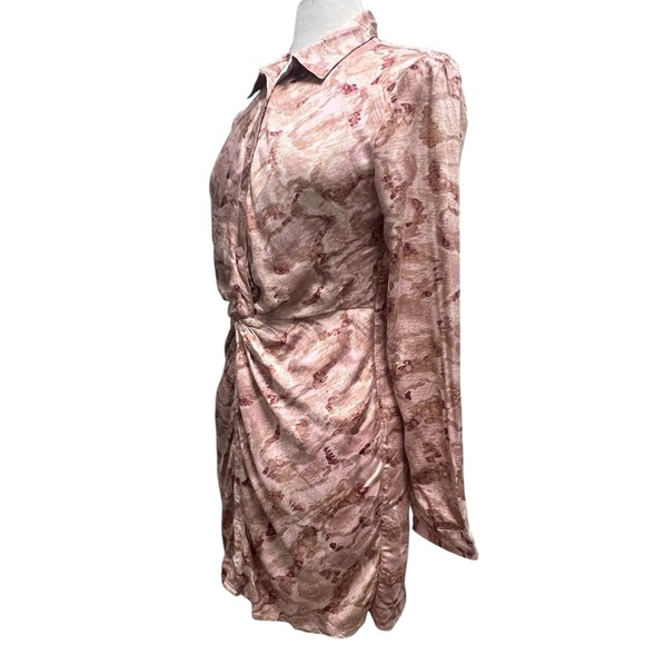 NWT Fate Animal Print Twist Waist Dress Size Medium Long Sleeves Fitted - Picture 4 of 15